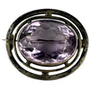 Arts and Crafts Sterling Silver Amethyst Brooch