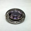 Arts and Crafts Sterling Silver Amethyst Brooch