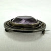 Arts and Crafts Sterling Silver Amethyst Brooch