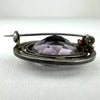 Arts and Crafts Sterling Silver Amethyst Brooch