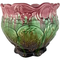 Arts and Crafts Weller Majolica Jardiniere 9” Tall