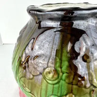 Arts and Crafts Weller Majolica Jardiniere 9” Tall