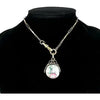 Rare Bilston Enamel Swivel Fob on PMCO Watch Chain Necklace