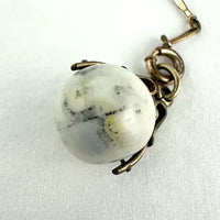 Rare Bilston Enamel Swivel Fob on PMCO Watch Chain Necklace