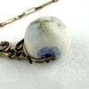 Rare Bilston Enamel Swivel Fob on PMCO Watch Chain Necklace