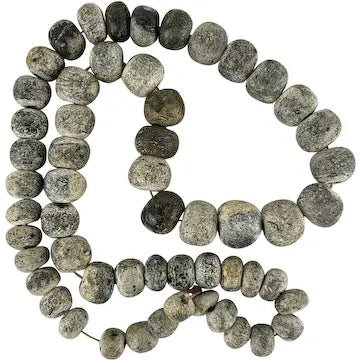 Carved Fossilized Wooly Mammoth Beaded Necklace