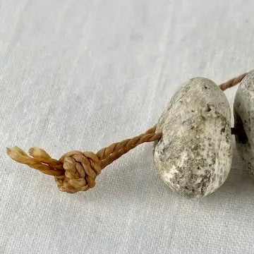 Carved Fossilized Wooly Mammoth Beaded Necklace