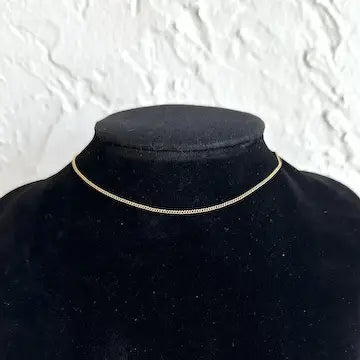Child’s Vintage 10k Gold Dainty Curb Chain Necklace