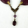 Czech Amethyst Glass Swag Necklace