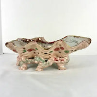 Rare Early 20th C Japanese Kutani Porcelain Shell Dish