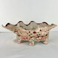 Rare Early 20th C Japanese Kutani Porcelain Shell Dish