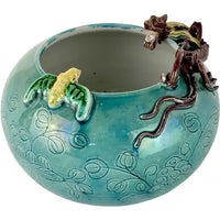 Early 20thc Chinese Turquoise Porcelain Brush Washer
