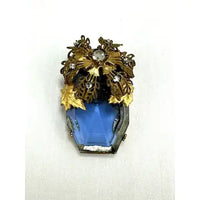 Early Hallmark Stanley Hagler Blue Rhinestone Brooch