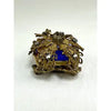 Early Hallmark Stanley Hagler Blue Rhinestone Brooch