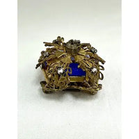 Early Hallmark Stanley Hagler Blue Rhinestone Brooch