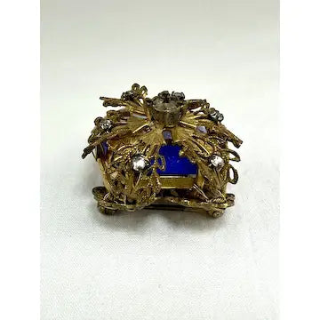 Early Hallmark Stanley Hagler Blue Rhinestone Brooch