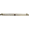 Edwardian 10K Gold and Amethyst and Seed Pearl Bar Pin