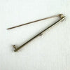 Edwardian 10K Gold and Amethyst and Seed Pearl Bar Pin