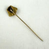 Egyptian Revival 14k Gold Stick Pin with Enamel & Mine Cut Diamond