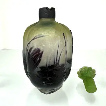 Emile Galle L’ile D’Amour Perfume Bottle with Original Sticker As Found
