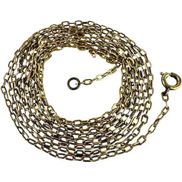 Extra Long Gold Filled Cable Chain Necklace