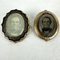 Family Photos & Mourning Brooches 14k Gold, Daguerreotype, Tintypes