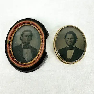 Family Photos & Mourning Brooches 14k Gold, Daguerreotype, Tintypes