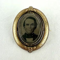 Family Photos & Mourning Brooches 14k Gold, Daguerreotype, Tintypes