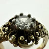Georgian Revival 14k Gold Rose Cut Diamond Ring Size 6.5