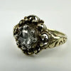 Georgian Revival 14k Gold Rose Cut Diamond Ring Size 6.5