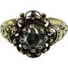 Georgian Revival 14k Gold Rose Cut Diamond Ring Size 6.5