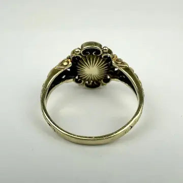 Georgian Revival 14k Gold Rose Cut Diamond Ring Size 6.5