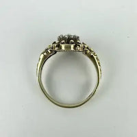 Georgian Revival 14k Gold Rose Cut Diamond Ring Size 6.5