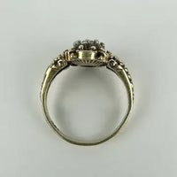 Georgian Revival 14k Gold Rose Cut Diamond Ring Size 6.5