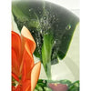 Glass Paperweight with Orange Flower and Millefiori