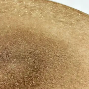 Gold Copper Vintage Hand Blown Art Glass Plate