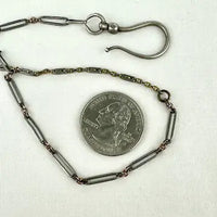 Gold Filled Watch Chain with Silver Swivel Shepherd’s Hook
