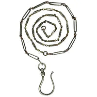 Gold Filled Watch Chain with Silver Swivel Shepherd’s Hook