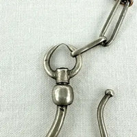 Gold Filled Watch Chain with Silver Swivel Shepherd’s Hook