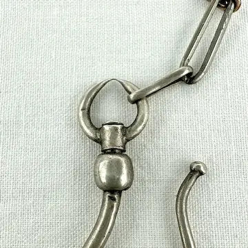 Gold Filled Watch Chain with Silver Swivel Shepherd’s Hook