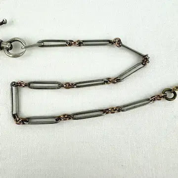 Gold Filled Watch Chain with Silver Swivel Shepherd’s Hook