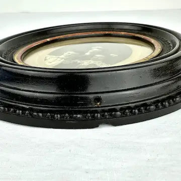 Rare Gutta Percha Oval Picture Frame