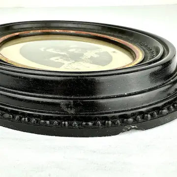 Rare Gutta Percha Oval Picture Frame