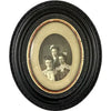 Rare Gutta Percha Oval Picture Frame