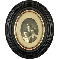 Rare Gutta Percha Oval Picture Frame