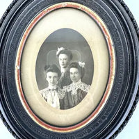 Rare Gutta Percha Oval Picture Frame