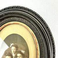 Rare Gutta Percha Oval Picture Frame