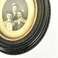 Rare Gutta Percha Oval Picture Frame