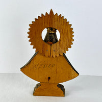 Signed M. Cortez – Mid‑Century Oaxacan Wood Carving of Nuestra Señora de la Soledad (Mexico, 1950–1970)