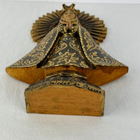 Signed M. Cortez – Mid‑Century Oaxacan Wood Carving of Nuestra Señora de la Soledad (Mexico, 1950–1970)